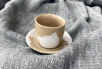 Handmade Ceramic Cat Espresso Cup and Saucer Set – 105 ml (3.5 oz)